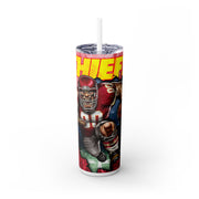 Kansas City Chiefs With Animated Football Player UV-DTF 20 oz Skinny Tumbler Wrap