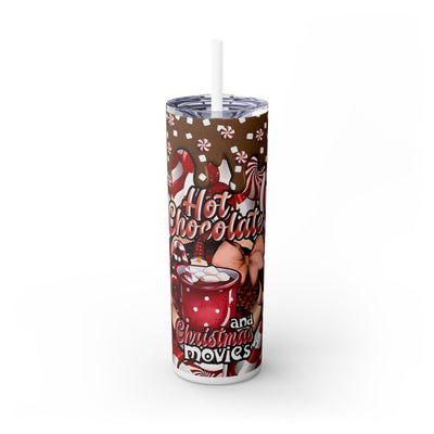 Christmas Chocolate & Movies Candies Too 20 oz Skinny Tumbler Wrap