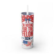 Voting for the Felon USA UV DTF Wraps for 20 oz Skinny Tumbler