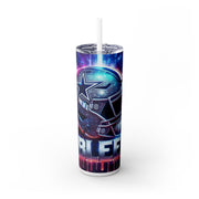 Dallas  I Bleed  Football Helmet With Team Logo UV-DTF 20 oz Skinny Tumbler Wrap