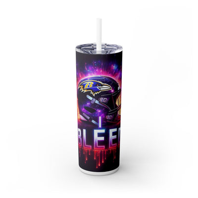 Baltimore I Bleed  Football Helmet With Team Logo UV-DTF 20 oz Skinny Tumbler Wrap