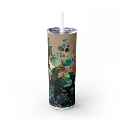 Succulent UV DTF Wraps for 20 oz Skinny Tumbler