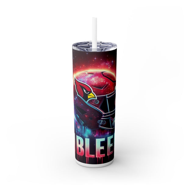 Arizona I Bleed  Football Helmet With Team Logo UV-DTF 20 oz Skinny Tumbler Wrap