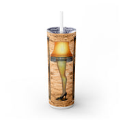 A Christmas Story I Triple Dog Dare You With Leg Lamp 20 oz Skinny Tumbler Wrap