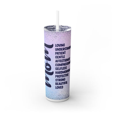 Mom Description UV DTF Wraps for 20 oz Skinny Tumbler