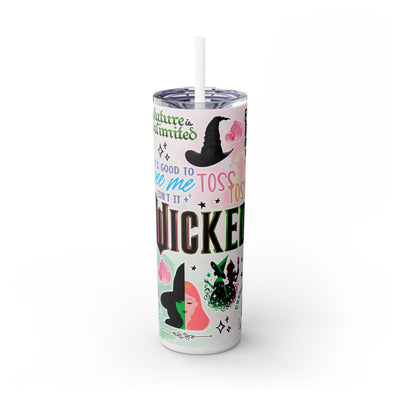 Its Good To See Me Isnt It Wicked With White Backdrop 20 oz Skinny Tumbler Wrap