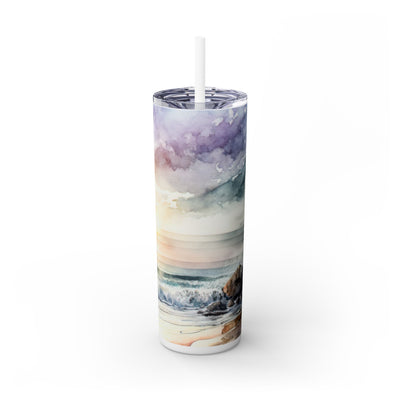 Beach UV DTF Wraps for 20 oz Skinny Tumbler