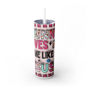 No Bunny Loves Me Like Jesus Inflated 20 oz. Skinny Straight UV DTF Tumbler Wrap