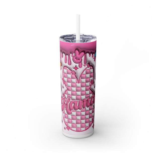 Easter Mama Pink and White 20 oz. Skinny Straight UV DTF Tumbler Wrap