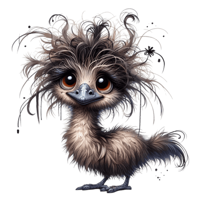 Funny Little Emu DTF (direct-to-film) Transfer