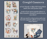 Cowgirl Casanova 60" DTF Ready to Ship Gang Sheet