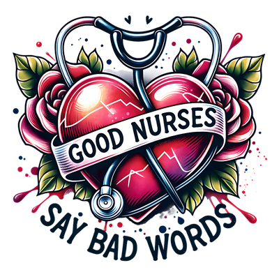 GOOD NURSES SAY BAD WORDS 2 DTF (direct-to-film) Transfer