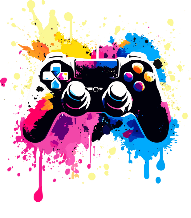 Game Controller Color Drip DTF (direct-to-film) Transfer β Twisted ...