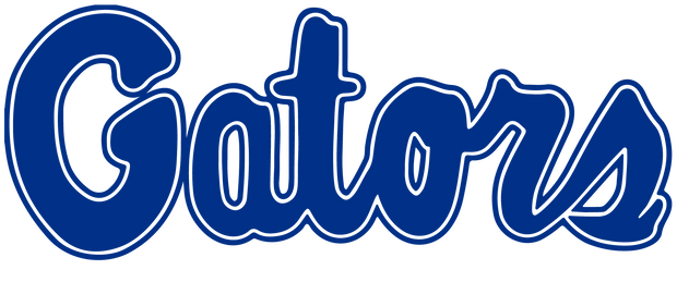 Gators in Blue Font DTF (direct-to-film) Transfer