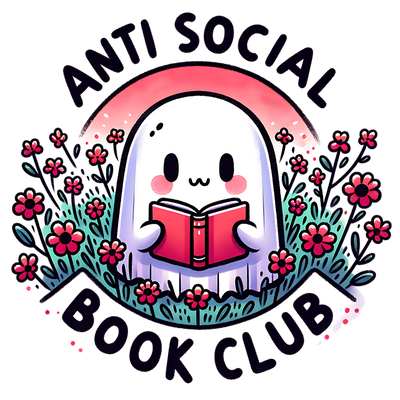 Ghost Reading Red Flowers Book Club DTF (direct-to-film) Transfer