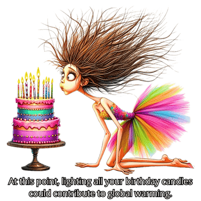 Global Warming Birthday Cake DTF (direct-to-film) Transfer