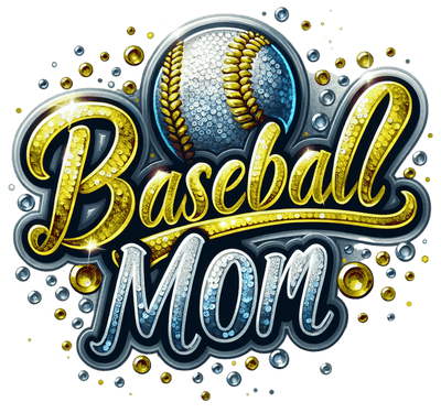 Gold Laced Baseball Mom DTF (direct-to-film) Transfer