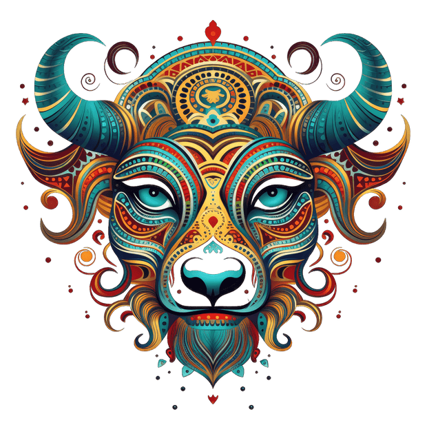 Golden Bull Taurus Zodiac DTF (direct-to-film) Transfer