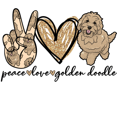 Golden Doodle Love DTF Direct to Film Transfer - Twisted Image Transfers