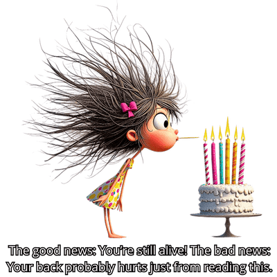 Good News Bad News Birthday Girl in Dress DTF (direct-to-film) Transfer