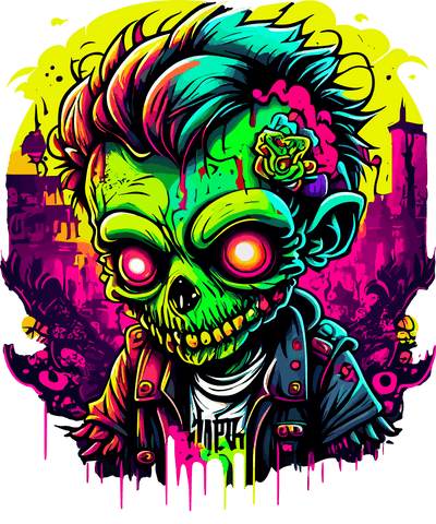 Green Monster Color Drip DTF (direct-to-film) Transfer