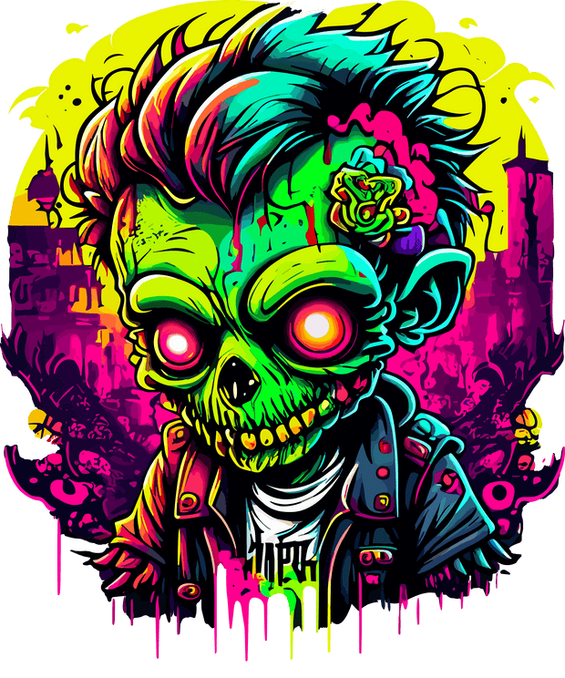 Green Monster Color Drip DTF (direct-to-film) Transfer