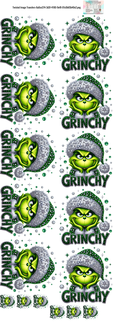 Green Sparkly G 60" DTF Ready to Ship Gang Sheet