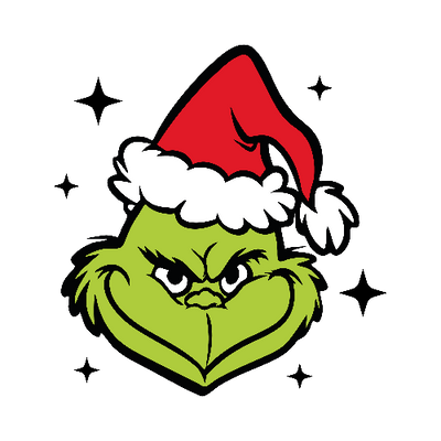 Grinch With Stars 7 Christmas DTF (direct-to-film) Transfer