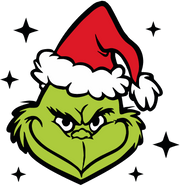 Grinch With Stars 7 Christmas DTF (direct-to-film) Transfer