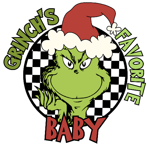 Grinches Favorite Baby Green  Christmas DTF (direct-to-film) Transfer