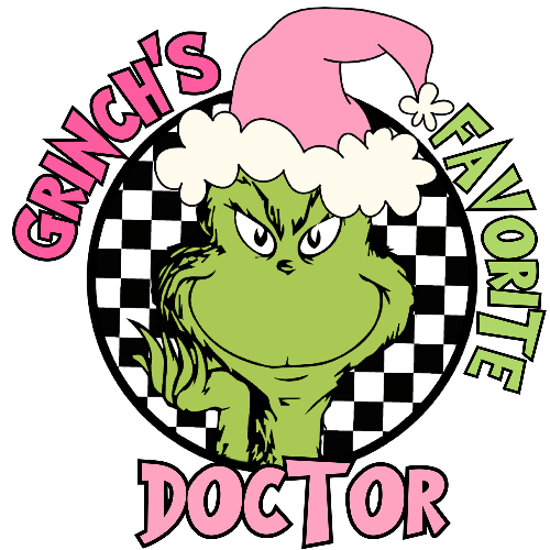 Grinches Favorite Doctor Pink  Christmasm  DTF (direct-to-film) Transfer