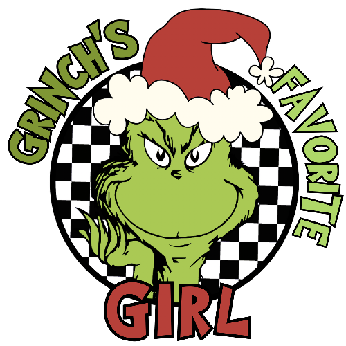 Grinches Favorite Girl Green Christmas DTF (direct-to-film) Transfer