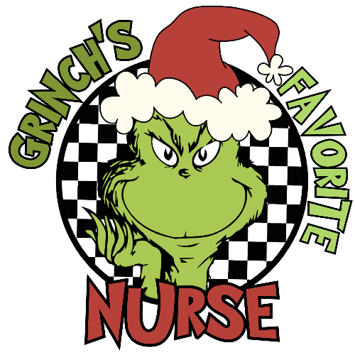 Grinches Favorite Nurse Green Christmas DTF (direct-to-film) Transfer