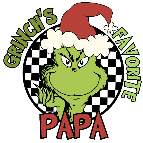 Grinches Favorite Papa Green Christmas  DTF (direct-to-film) Transfer