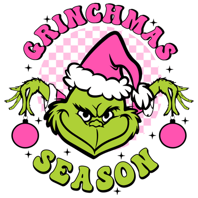 Grinchmas Season Retro Direct to Film DTF Transfer - Twisted Image Transfers