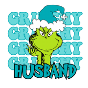 Grinchy Grinchy Grinchy Husband Blue Christmas DTF (direct-to-film) Transfer