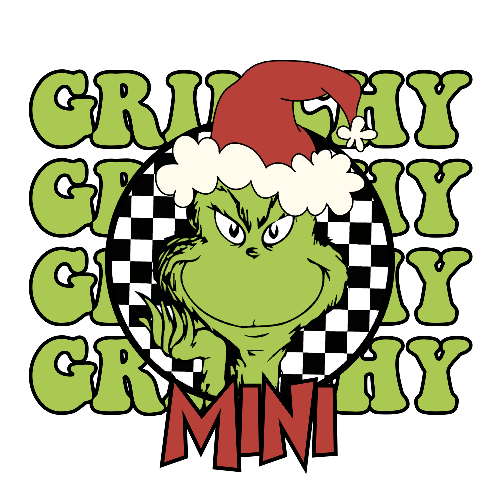 Grinchy Grinchy Grinchy Mini Green Christmas DTF (direct-to-film) Transfer