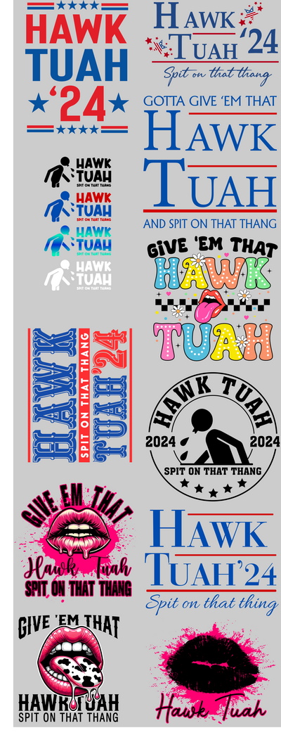 Viral Hawk Tuah 1 60" DTF Direct to Film Ready to Ship Gang Sheet