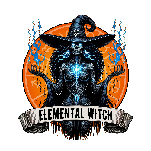 Halloween Elemental  Witch DTF (direct-to-film) Transfer