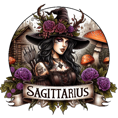 Halloween Witch Sagittarius DTF (direct-to-film) Transfer