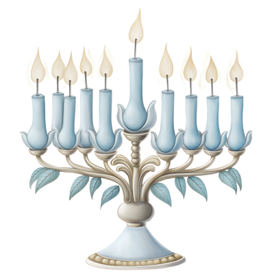 Hanukkah Candelabra DTF (direct-to-film) Transfer