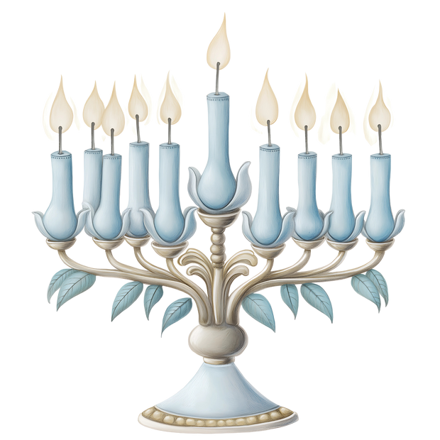 Hanukkah Candelabra DTF (direct-to-film) Transfer