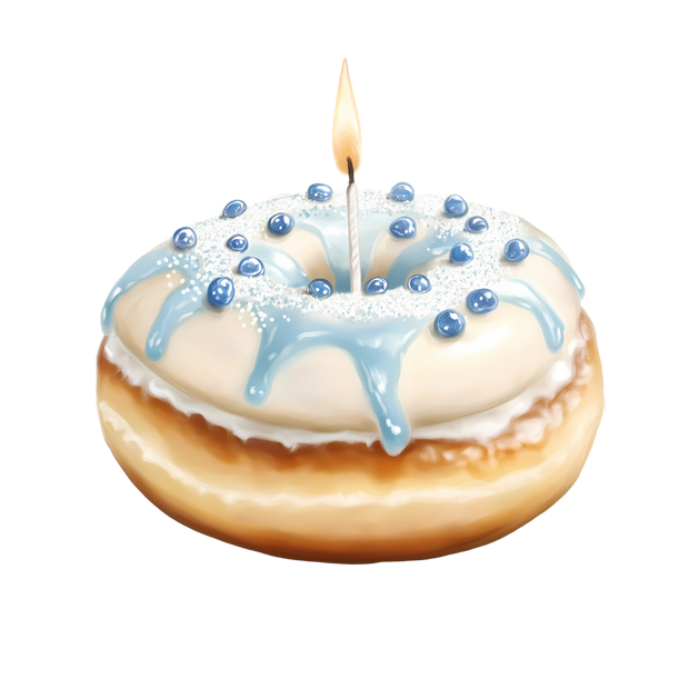 Hanukkah Donut DTF (direct-to-film) Transfer