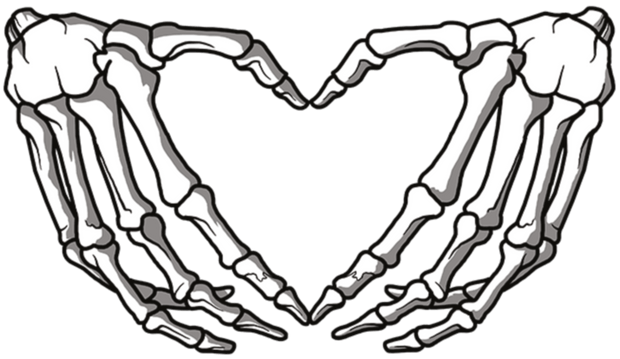 Heart Skeleton Hands DTF Direct to Film Transfer: Unlock Your Creativity with Stunning Apparel Designs - Twisted Image Transfers