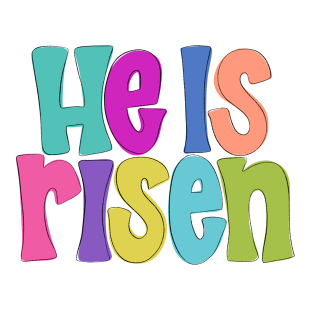 He is Risen Watercolor DTF (direct to film) Transfer