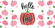 Hello Fall Pumpkin 16oz UV DTF Libby Cup Wrap