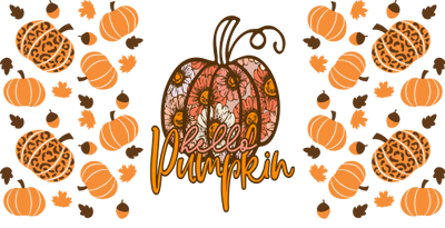 Hello Pumpkin 16oz UV DTF Libby Cup Wrap