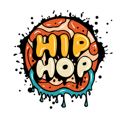 Hip Hop Circle & Color Drip DTF (direct-to-film) Transfer