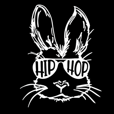 Hip Hop Bunny Glasses DTF (direct-to-film) Transfer