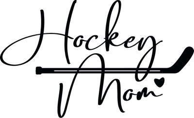 Hockey Mom in Black Cursive - Twisted Image Transfers